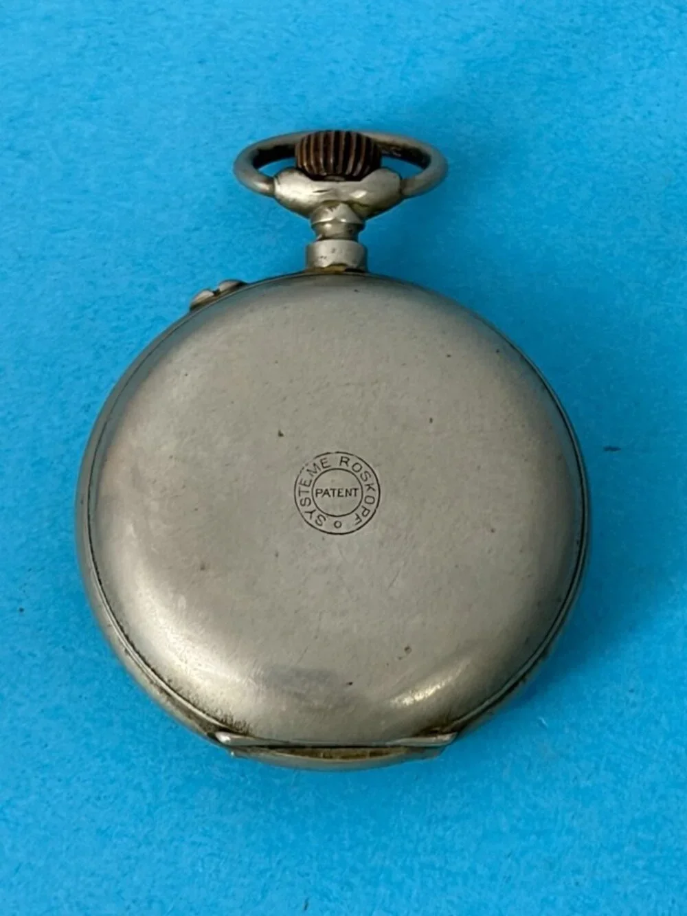 Antique Systeme Roskopf remonitoir Mechanical Pocket Watch 4 parts / repair